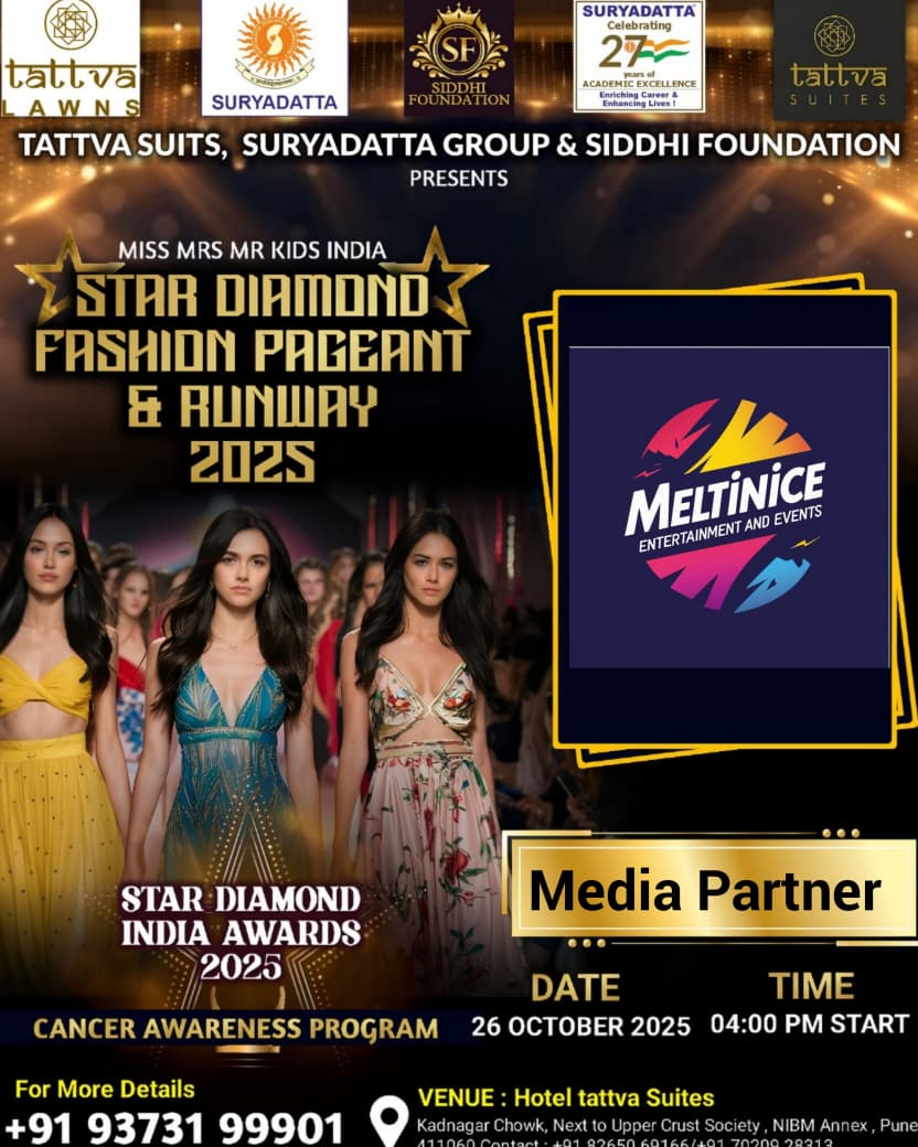 Star Diamond India Awards 2025 Shines Bright at Tattva Suites, Pune — A Glamorous Fashion Pageant with a Purpose!