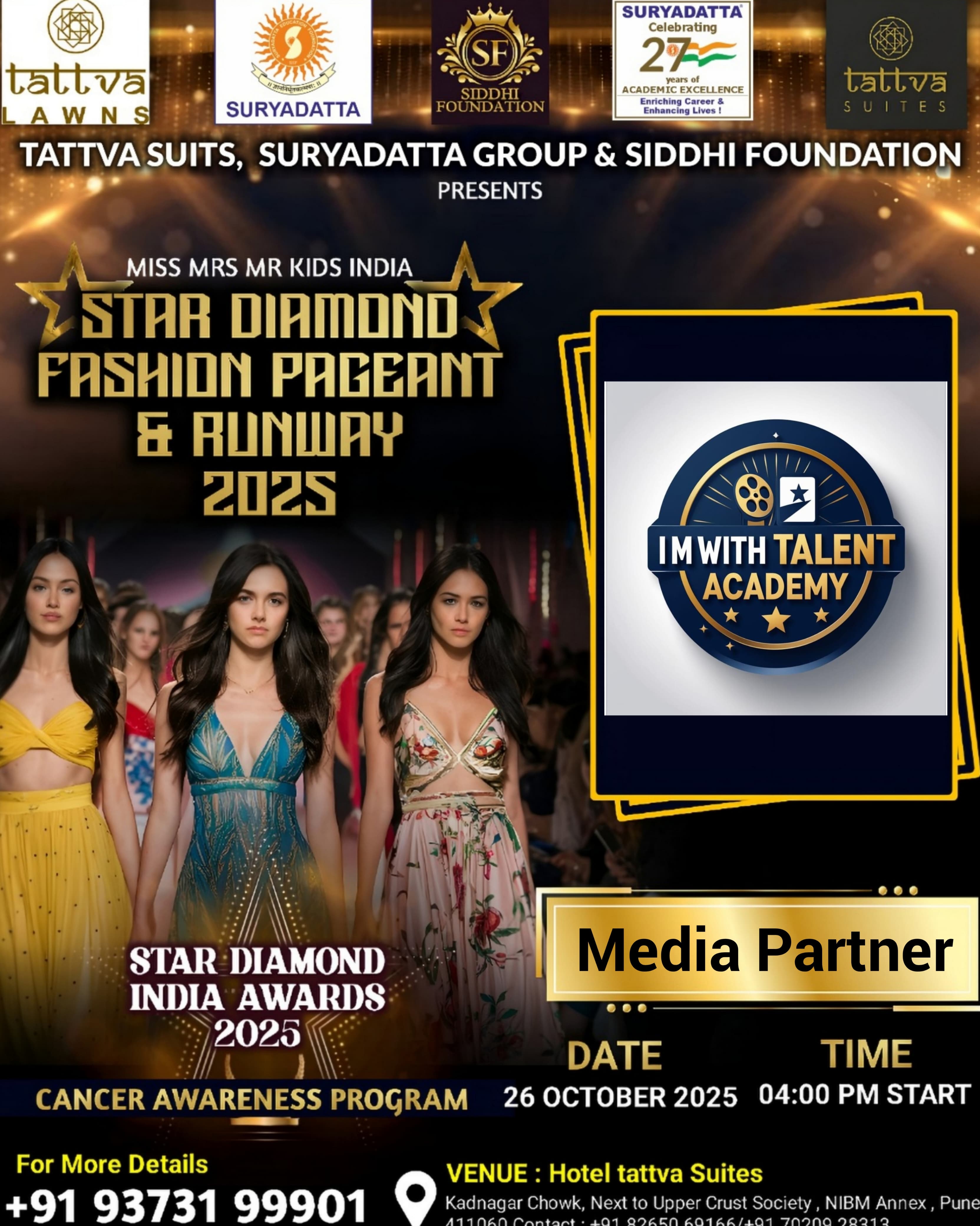 Star Diamond India Awards 2025 Shines Bright at Tattva Suites, Pune  A Glamorous Fashion Pageant with a Purpose!