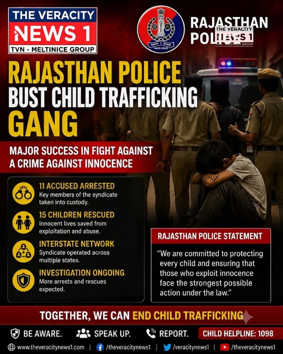 🚨 15 Young Lives Saved: Rajasthan Police Crack Down on Child Trafficking Gang